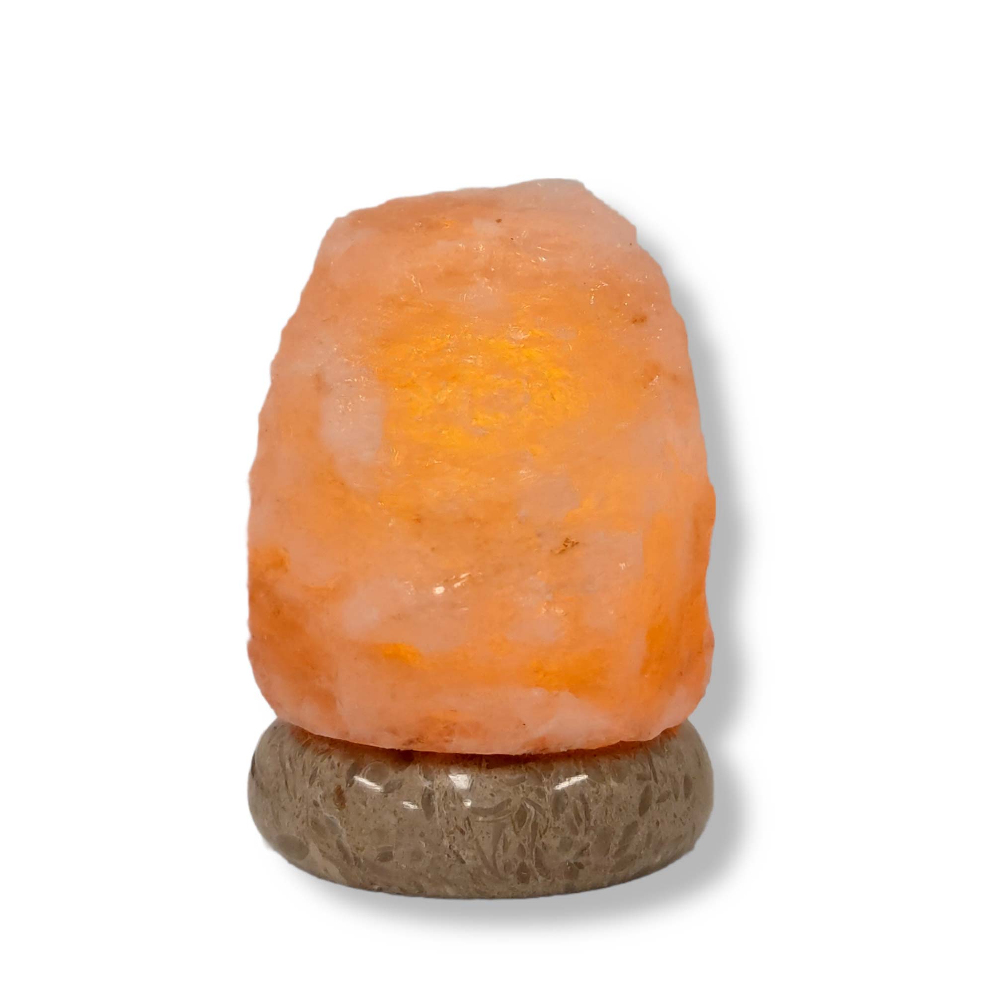 USB Himalayan Pink Rock Salt Lamp - Carved Shape Rocks Light Bulb Decor Lamps-Himalayan products-The Himalayan Salt Collective